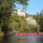 Lesse, kayak et Château de Walzin